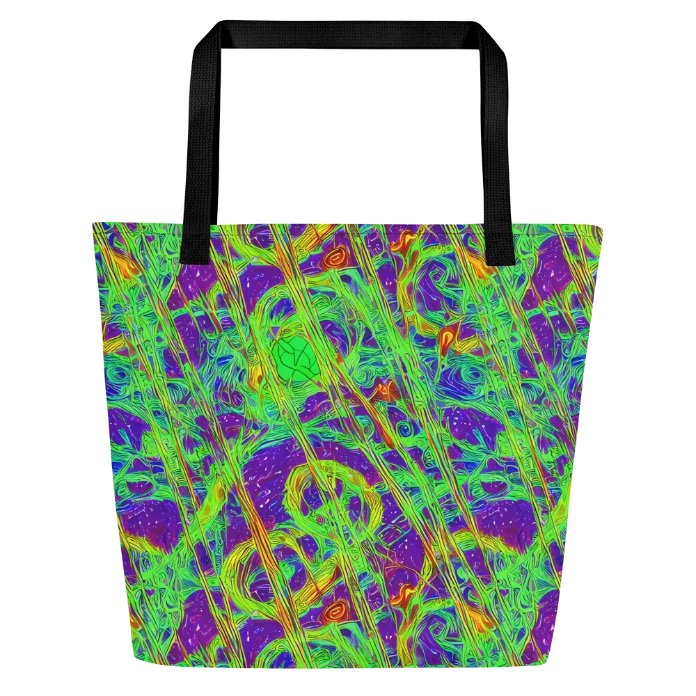 Wild Neon on Large Tote Bag W/ Pocket — Front
