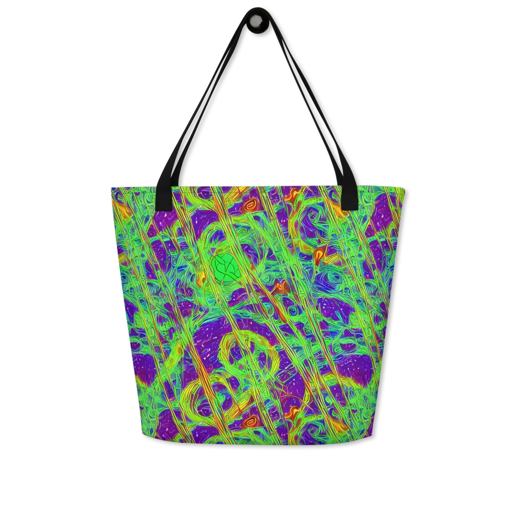 Wild Neon on Large Tote Bag W/ Pocket — Front
