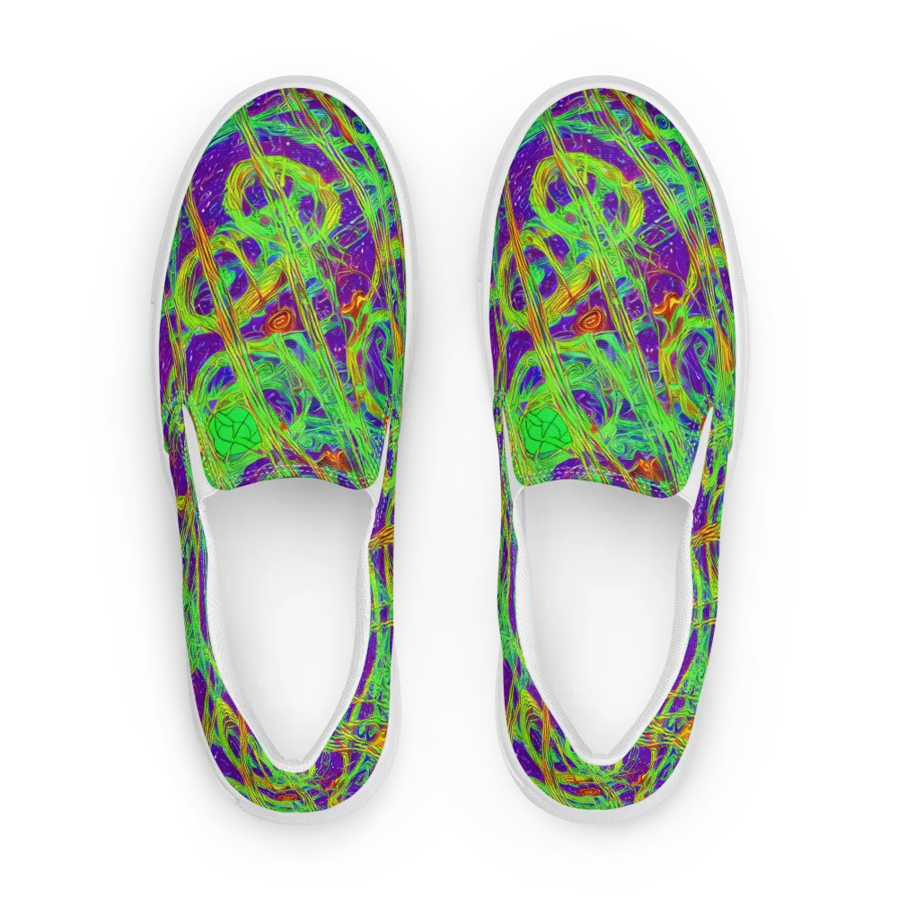 Wild Neon on Women's Slip-On Canvas Shoes — Front