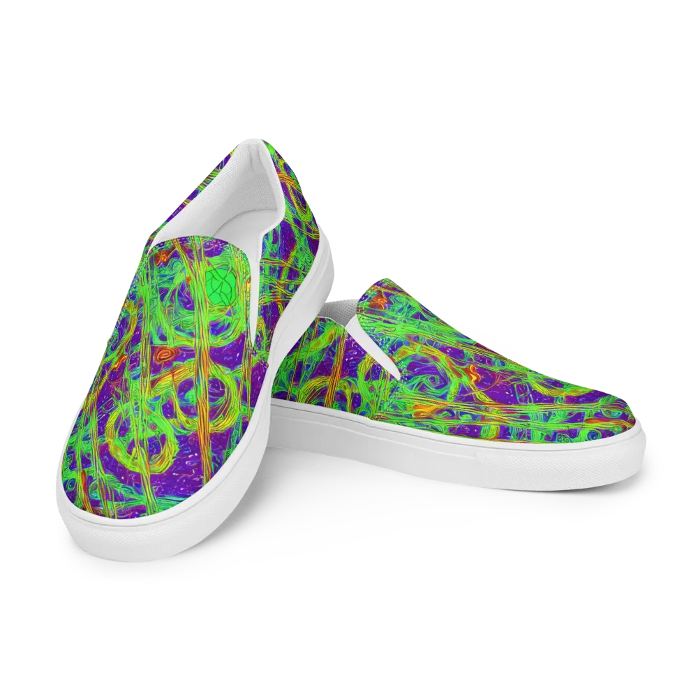 Wild Neon on Women's Slip-On Canvas Shoes — Left Front