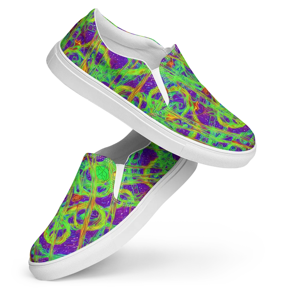 Wild Neon on Women's Slip-On Canvas Shoes — Front