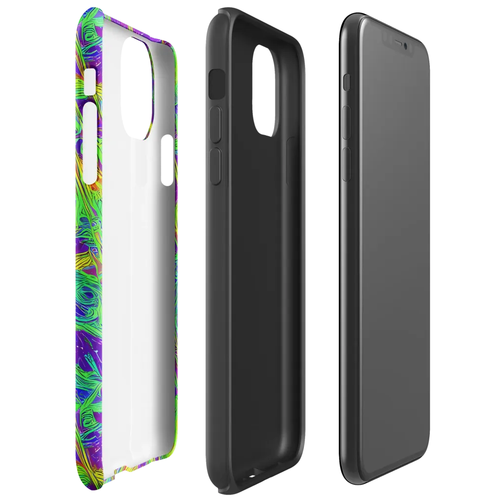 Wild Neon on Tough Case for iPhone® — Right