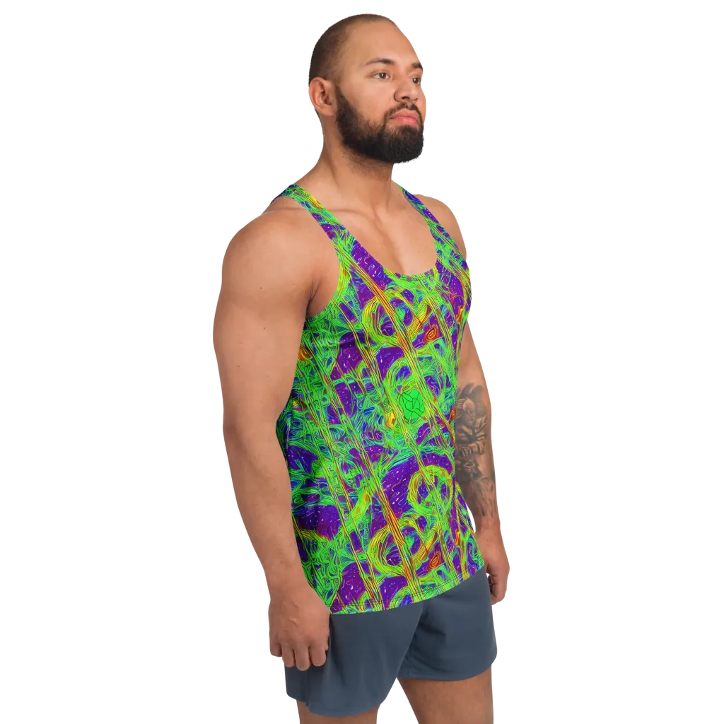 Wild Neon on Men's Tank Top — Right Front