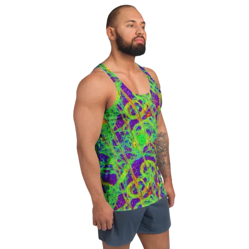Wild Neon on a Men's Tank Top