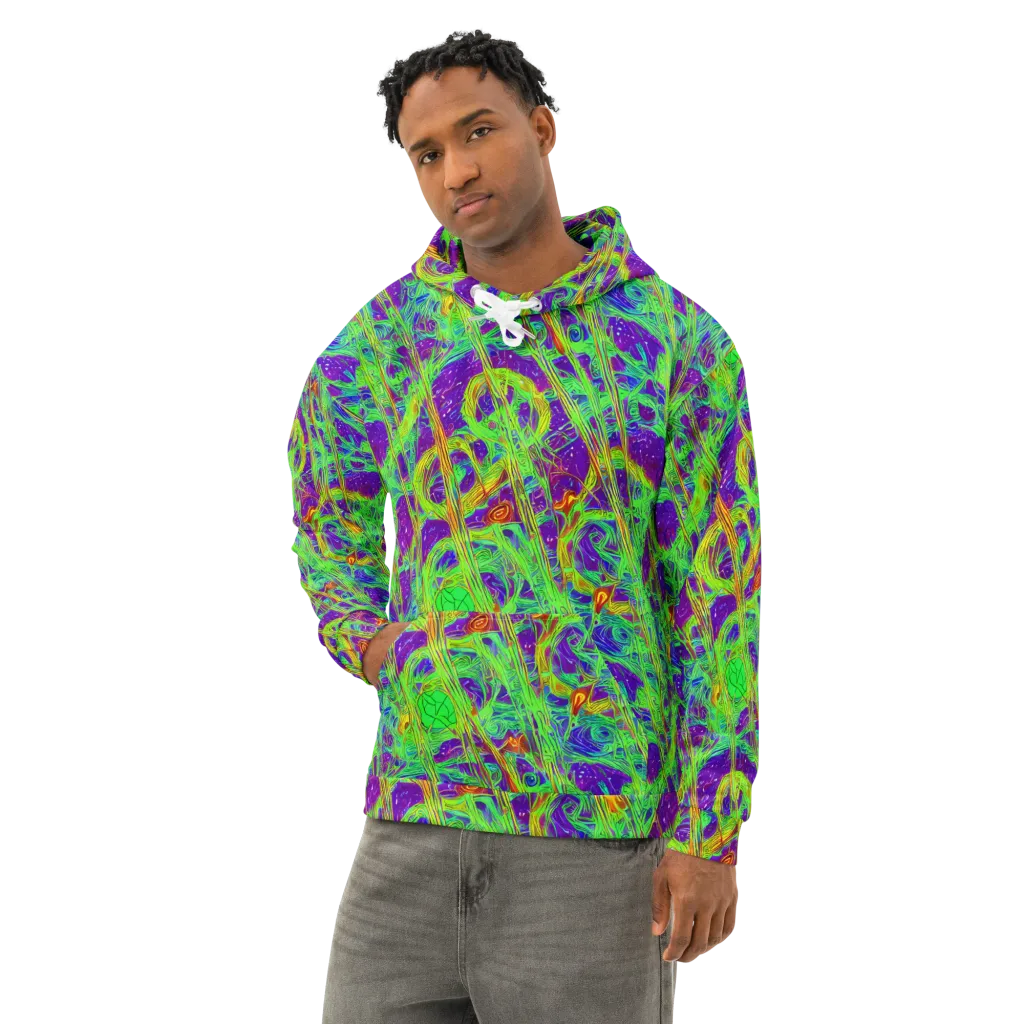 Wild Neon on Cotton Hoodie — Left Front