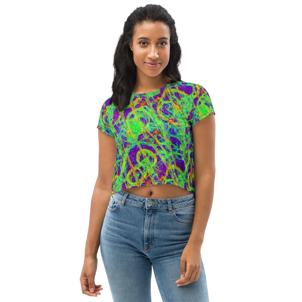 Wild Neon on Crop Tee — Front