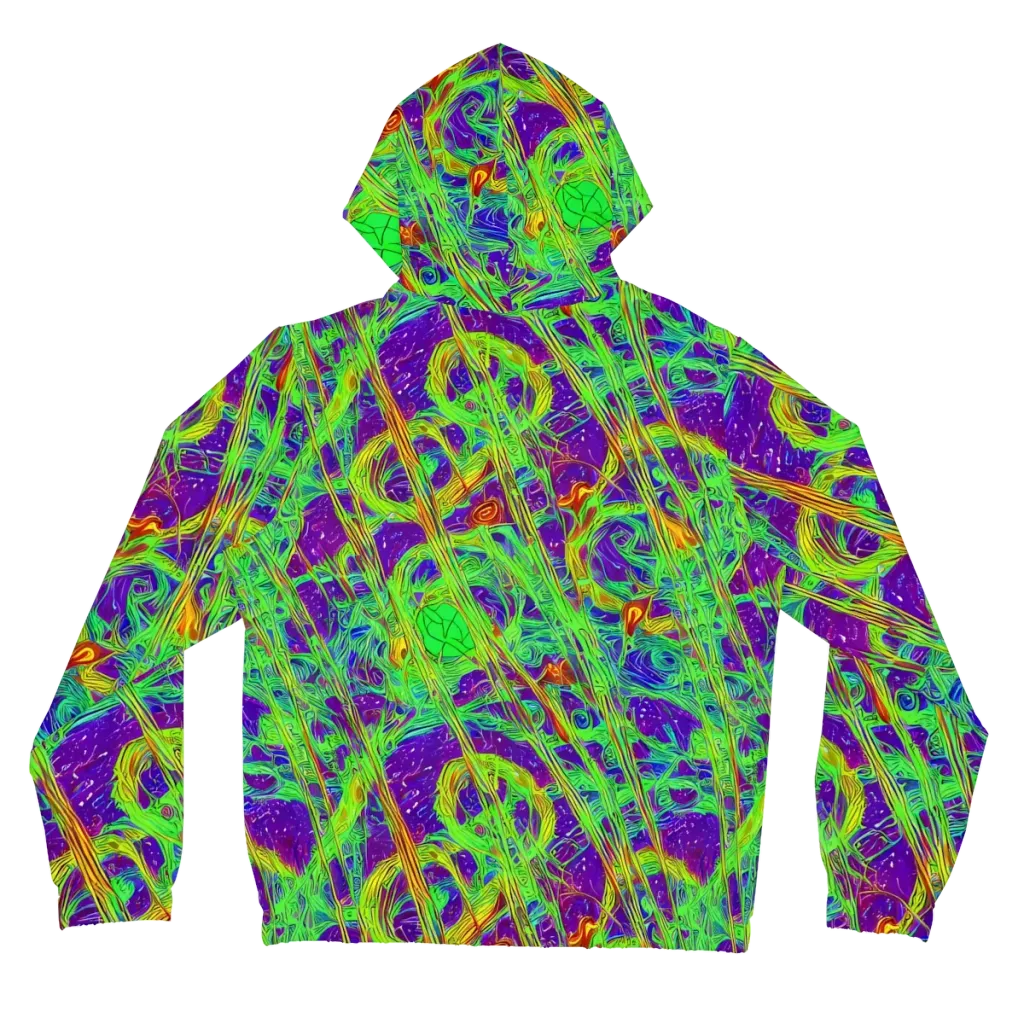 Wild Neon on Women's Full-Zip Hoodie — Back