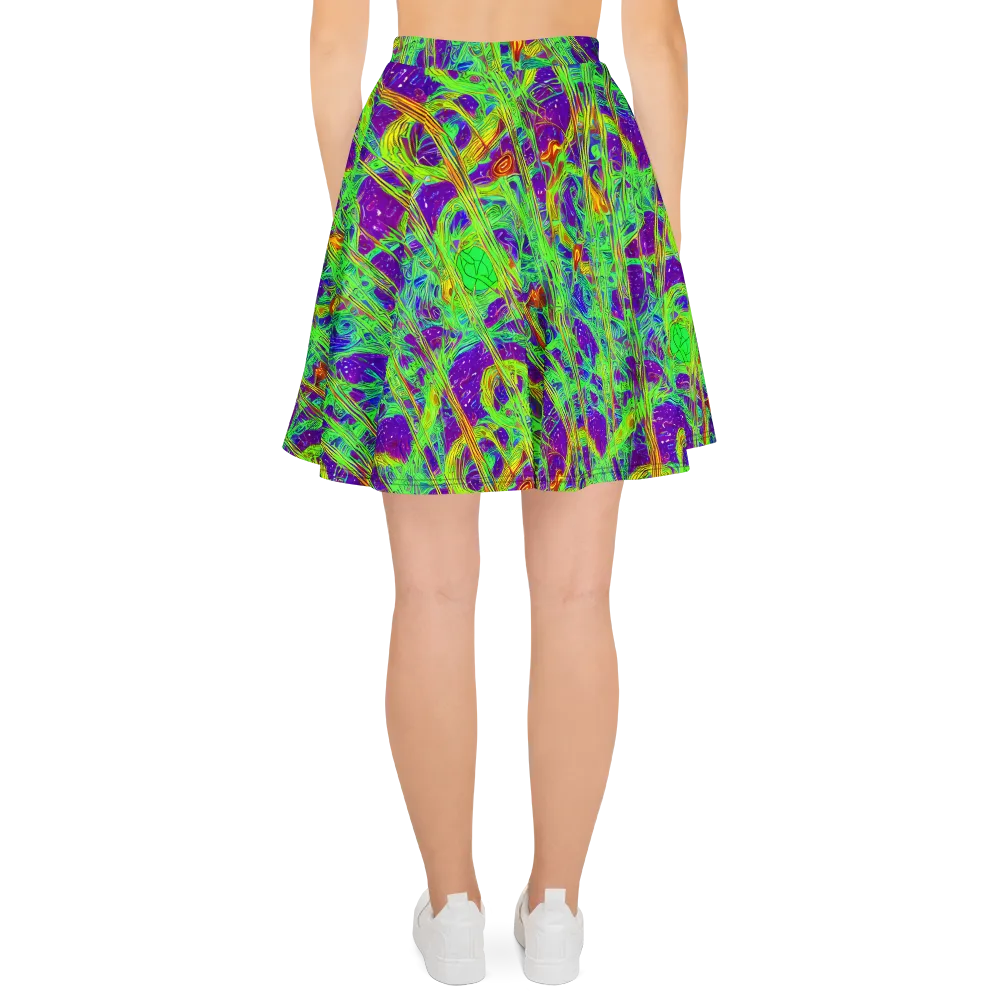 Wild Neon on Skater Skirt — Back