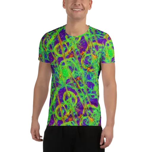 Wild Neon on a Men's Athletic T-Shirt