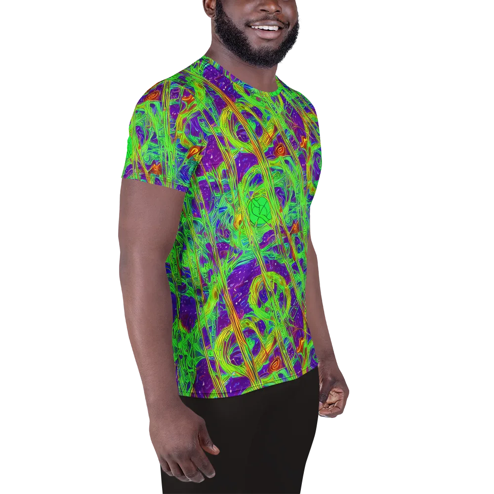 Wild Neon on Men's Athletic T-Shirt — Right