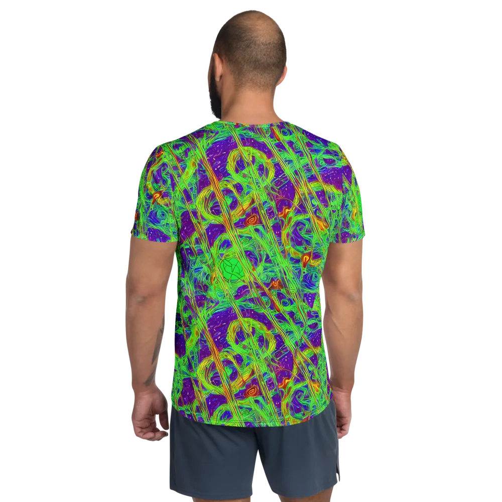 Wild Neon on Men's Athletic T-Shirt — Back