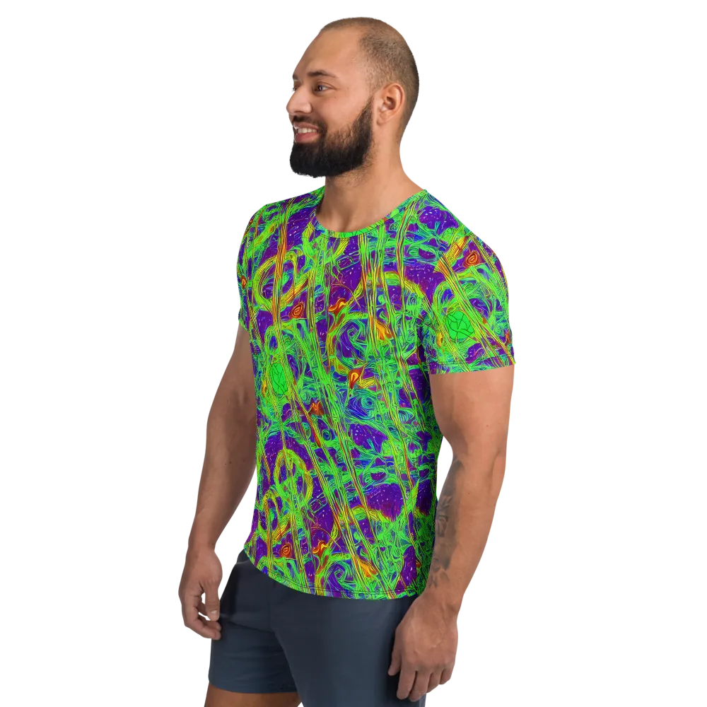 Wild Neon on Men's Athletic T-Shirt — Left