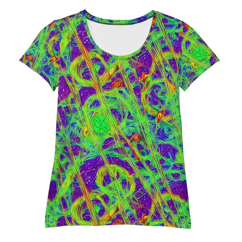 Wild Neon on Women's Athletic T-Shirt — Front