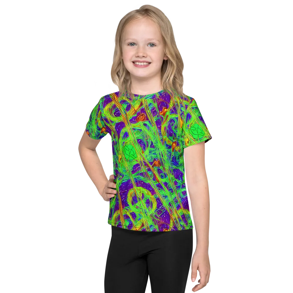 Wild Neon on Kids Crew Neck T-Shirt — Front