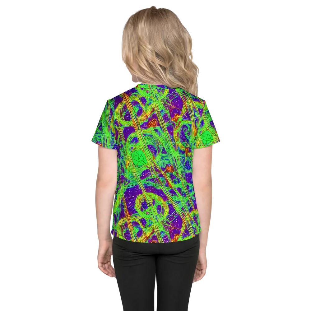 Wild Neon on Kids Crew Neck T-Shirt — Back