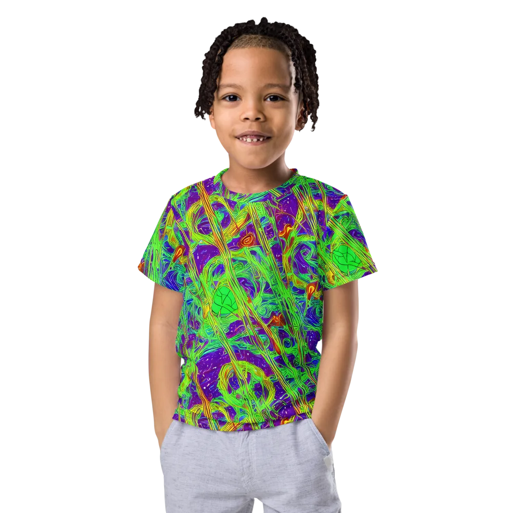 Wild Neon on Kids Crew Neck T-Shirt — Front
