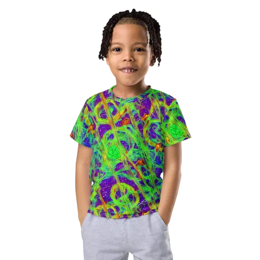Wild Neon on a Kids Crew Neck T-Shirt