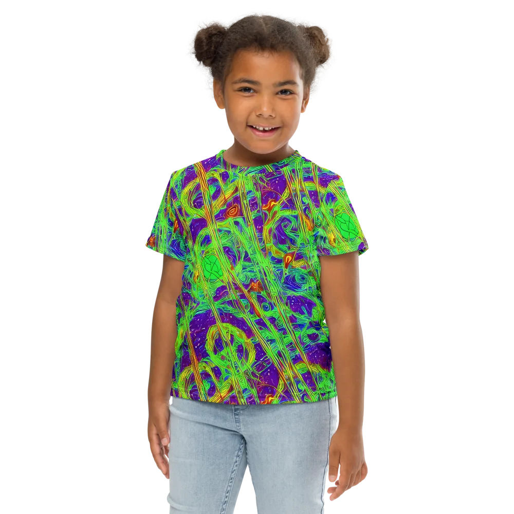 Wild Neon on Kids Crew Neck T-Shirt — Front