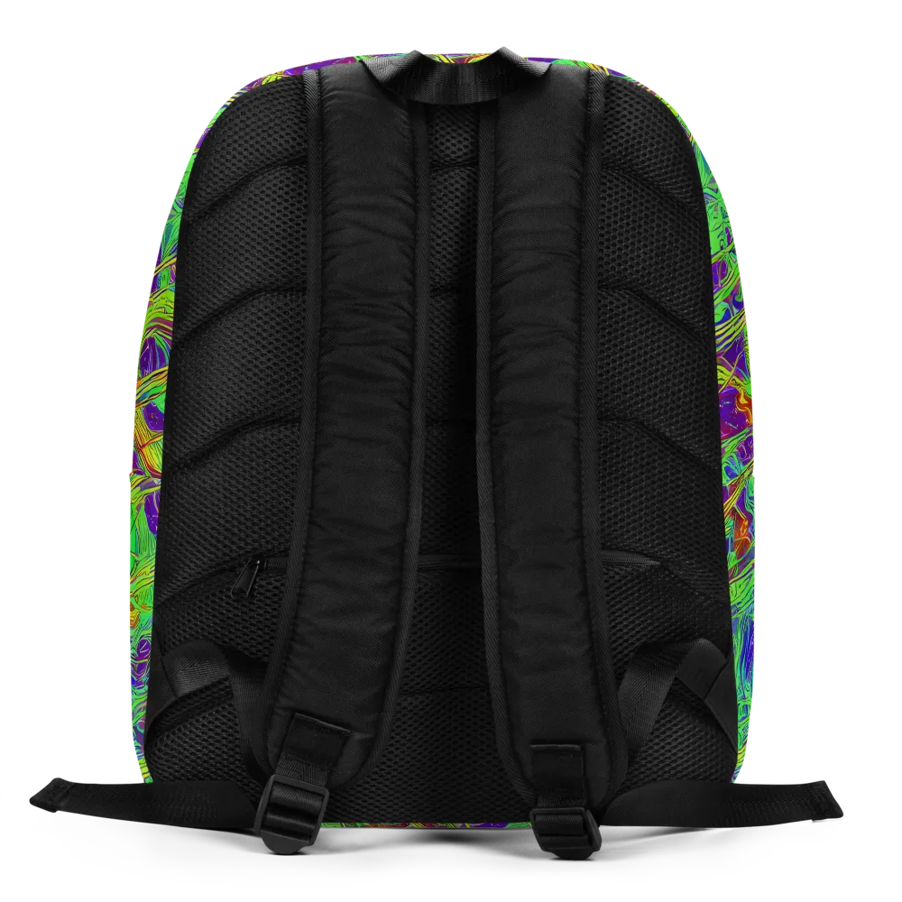 Wild Neon on Minimalist Backpack — Back