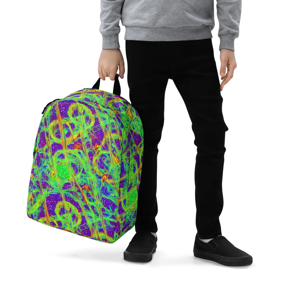 Wild Neon on Minimalist Backpack — Zoomed-in
