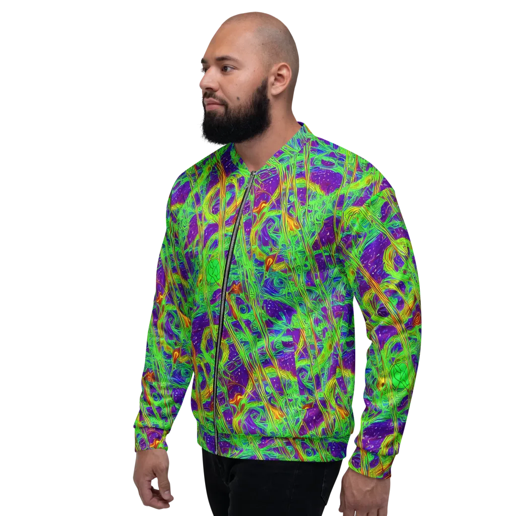 Wild Neon on Bomber Jacket — Left