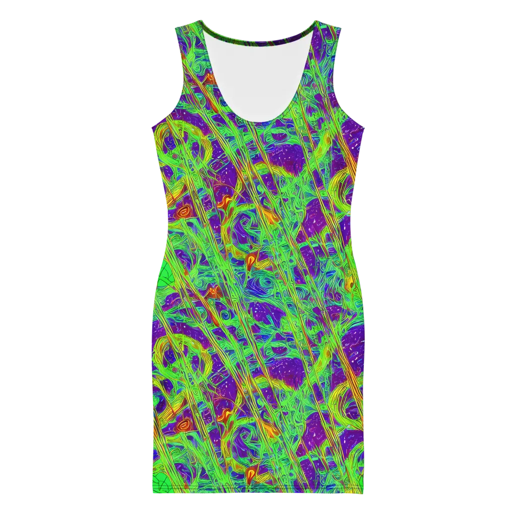Wild Neon on Bodycon Dress — Front