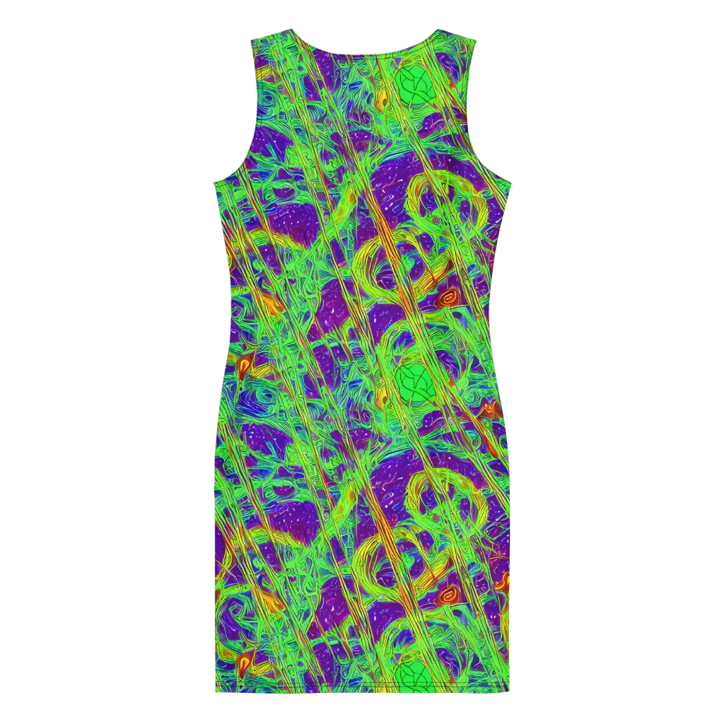 Wild Neon on Bodycon Dress — Back