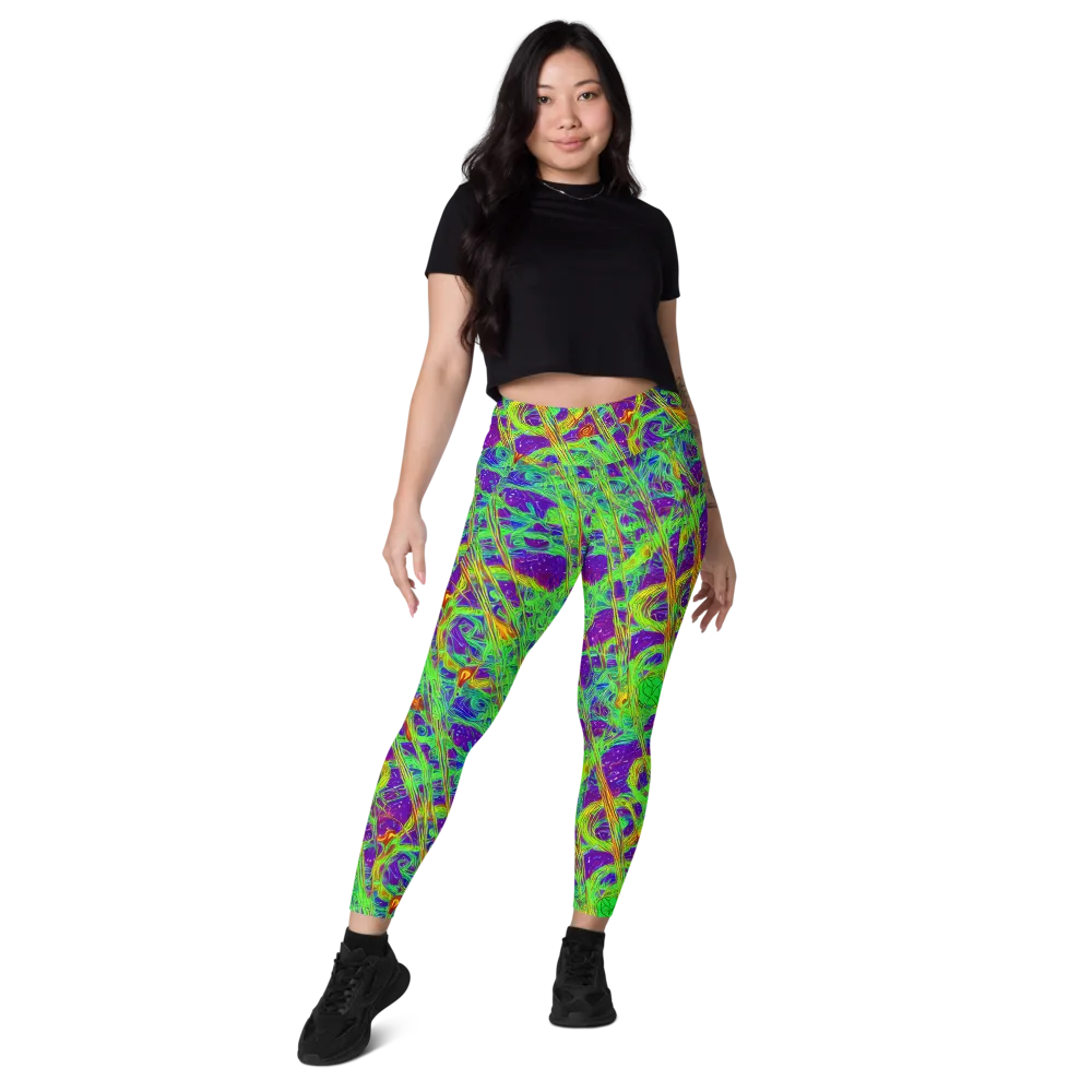 Wild Neon on Leggings with Pockets — Front