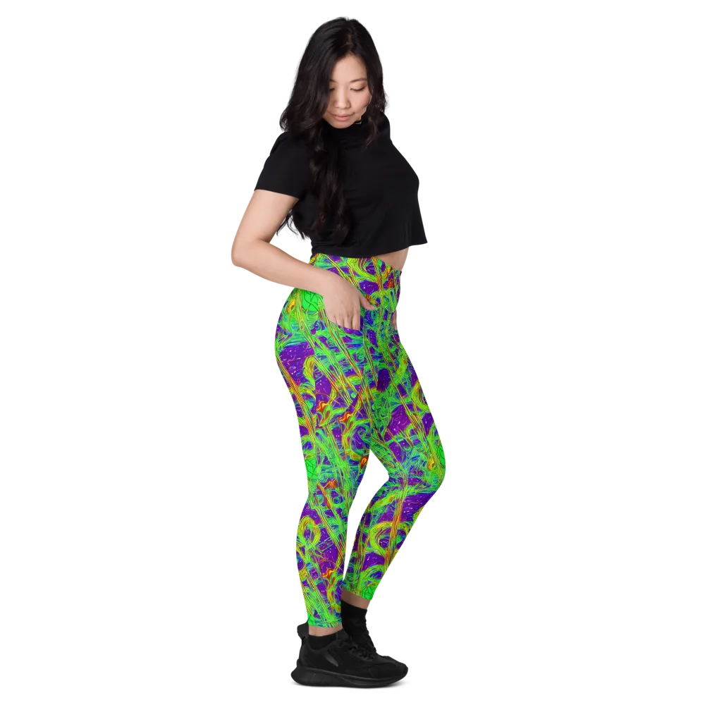 Wild Neon on Leggings with Pockets — Right