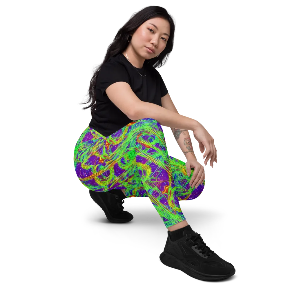 Wild Neon on Leggings with Pockets — Right Front