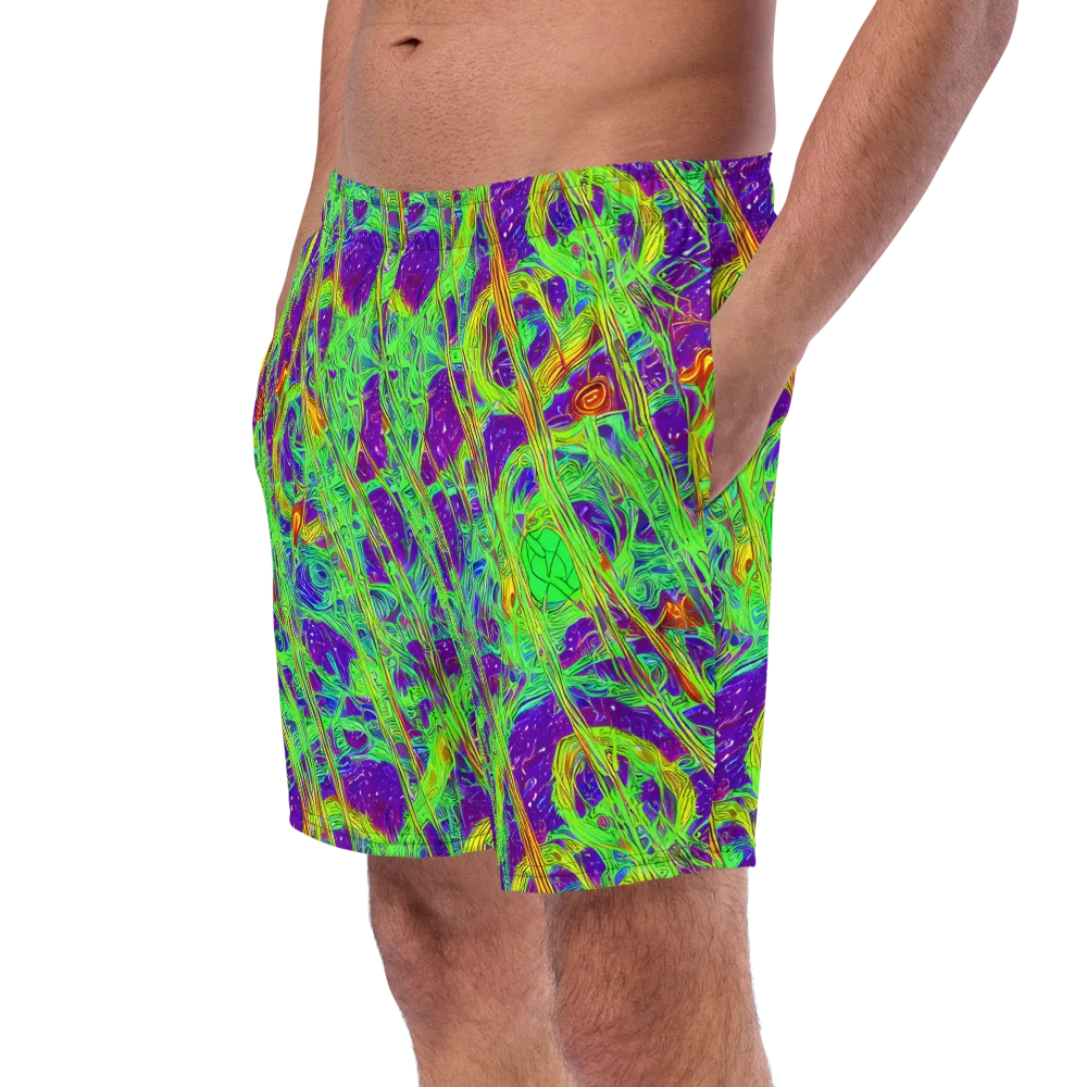 Wild Neon on Swim Trunks — Left Front