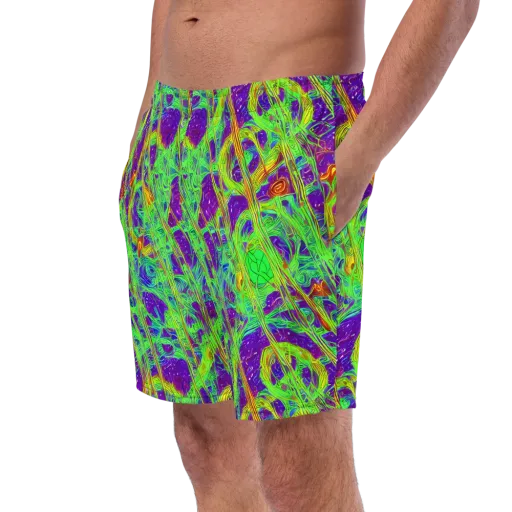 Wild Neon on a Swim Trunks