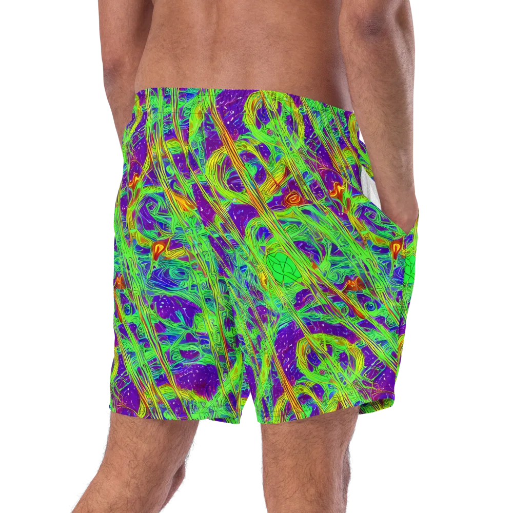 Wild Neon on Swim Trunks — Right Back