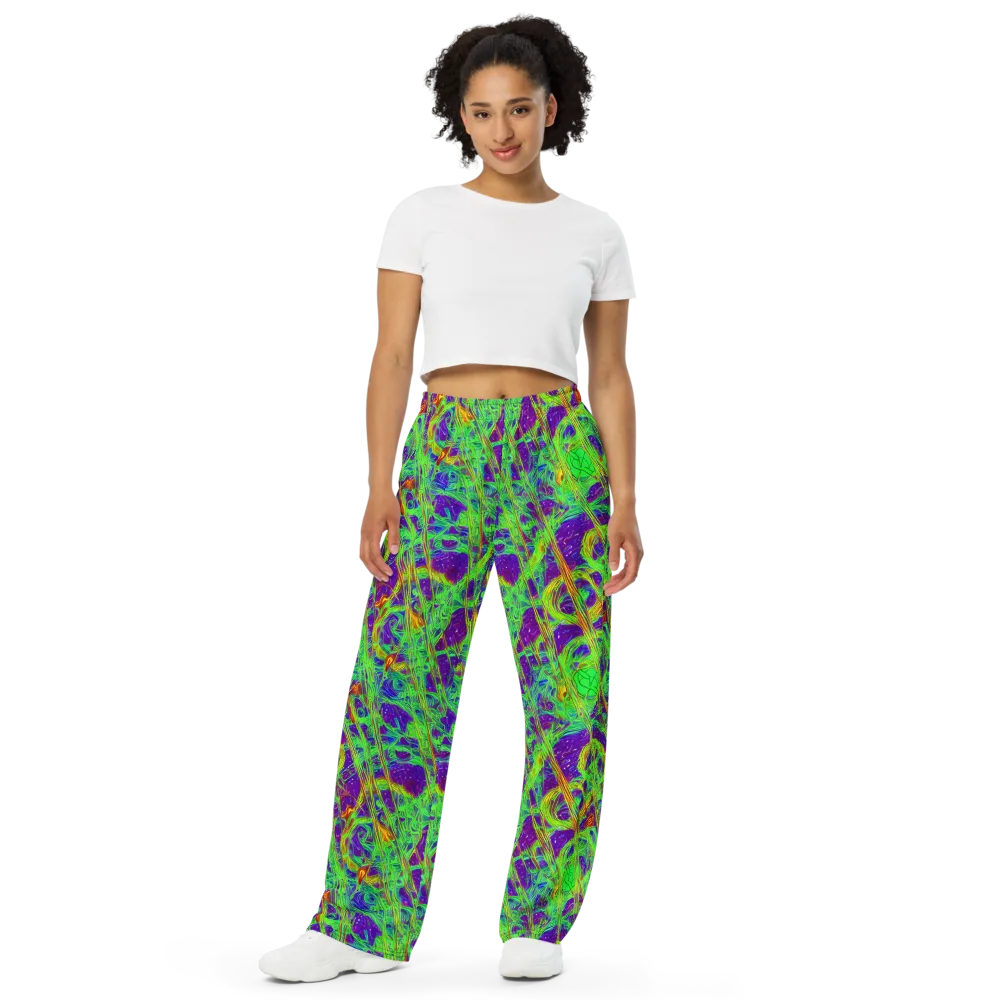 Wild Neon on Wide-Leg Pants — Front