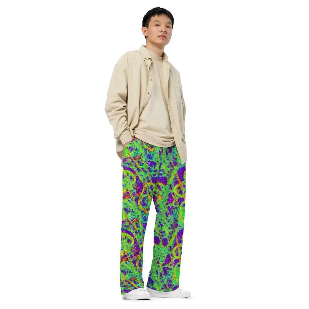 Wild Neon on Wide-Leg Pants — Right Front
