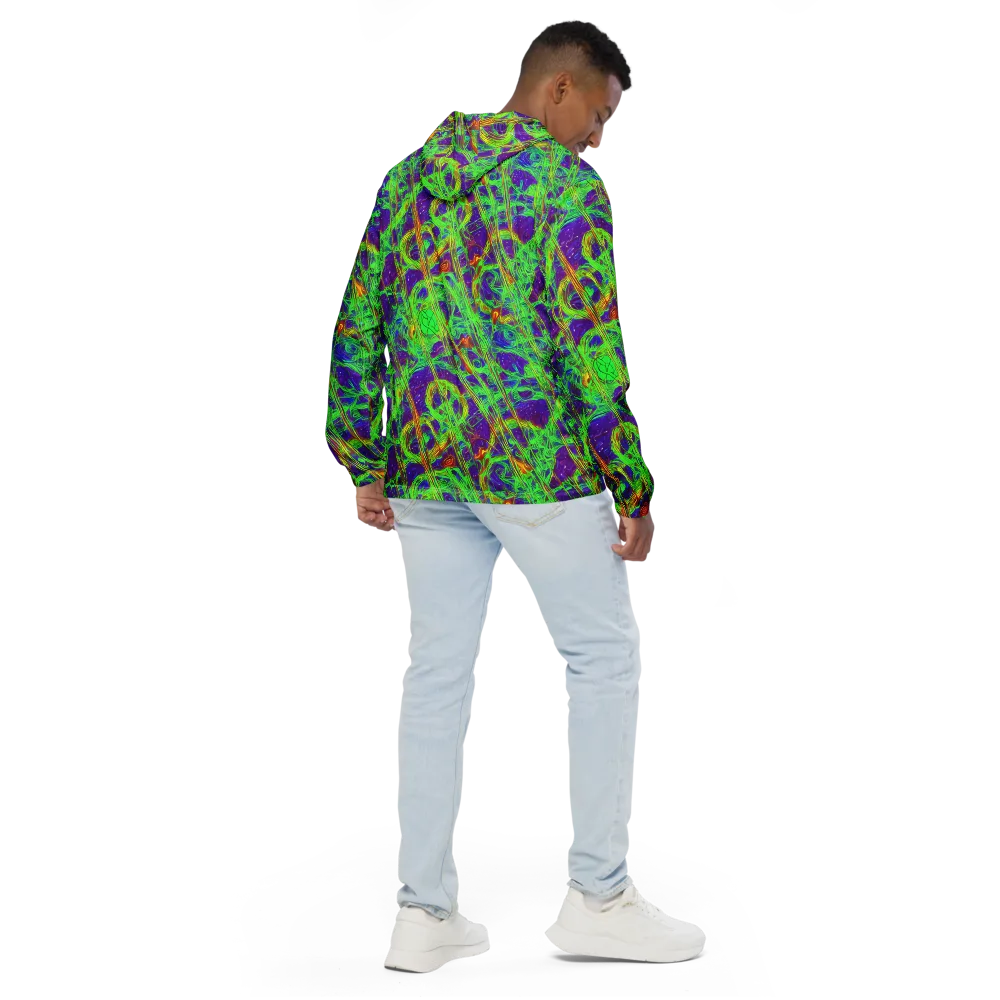 Wild Neon on Men's Windbreaker — Back