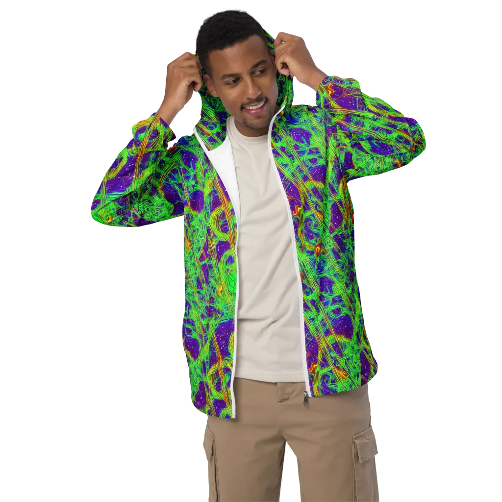 Wild Neon on Men's Windbreaker — Front