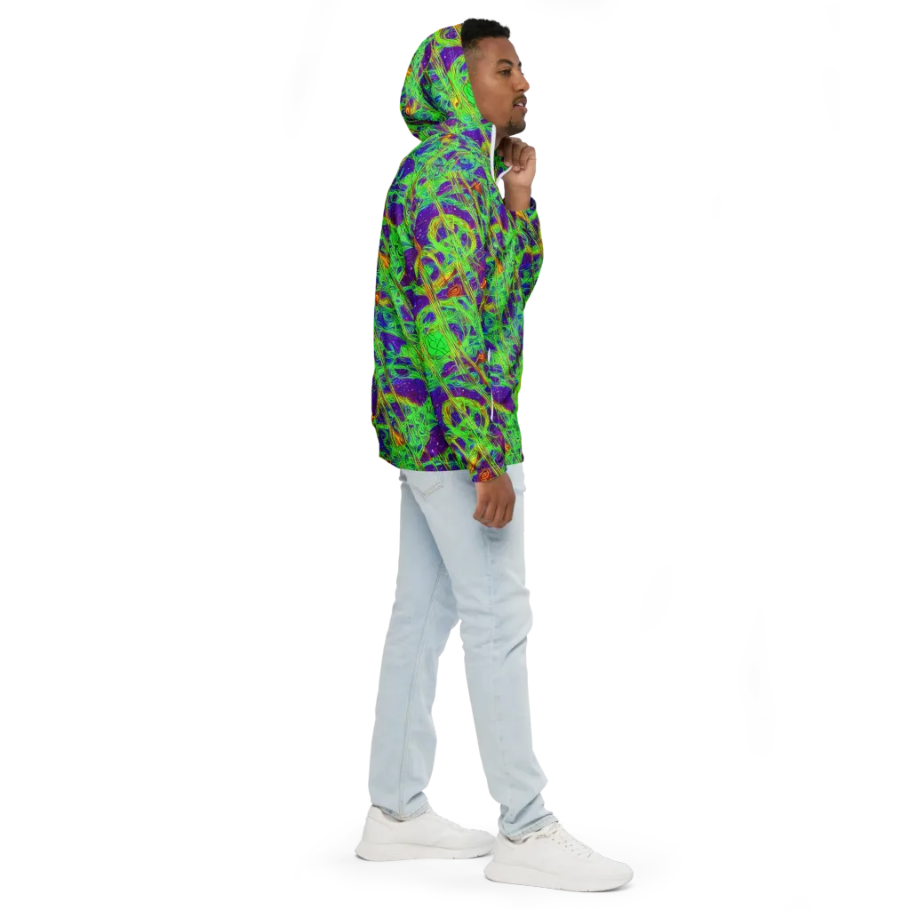 Wild Neon on Men's Windbreaker — Right