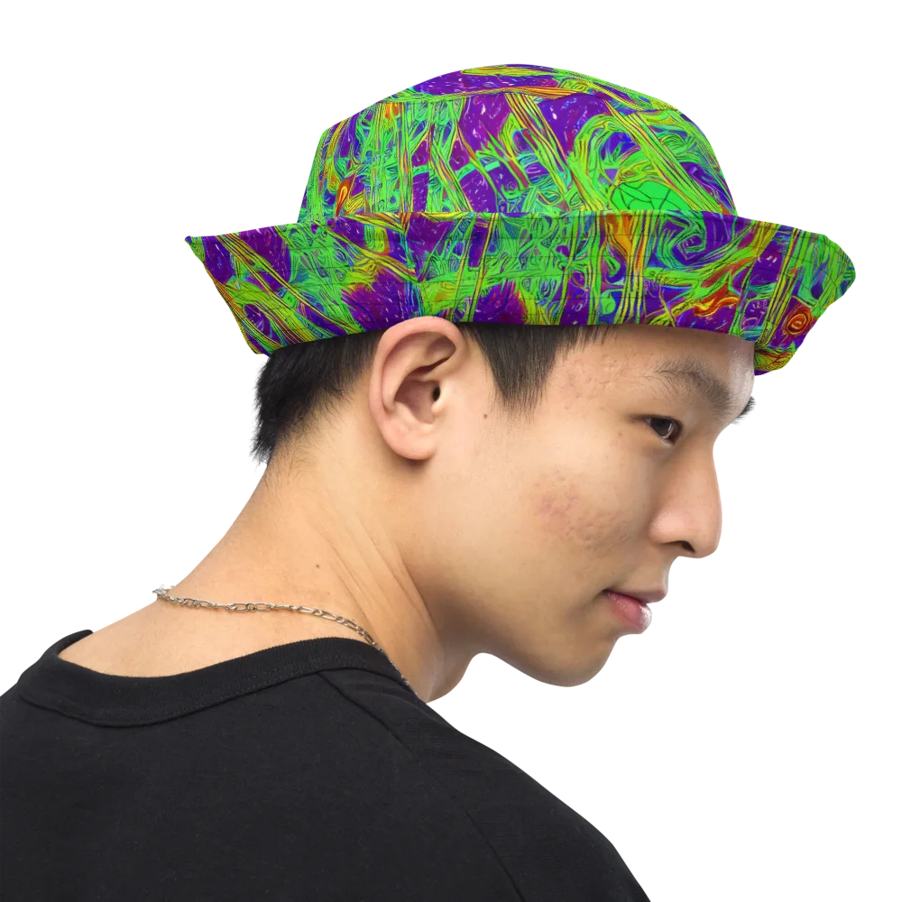 Wild Neon on Reversible Bucket Hat — Right Outside