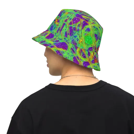 Wild Neon on a Reversible Bucket Hat