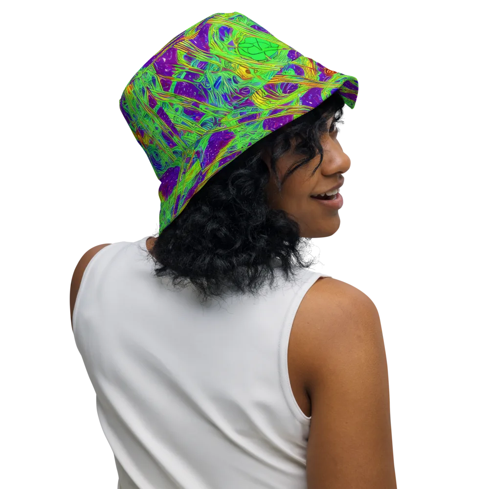 Wild Neon on Reversible Bucket Hat — Right Outside