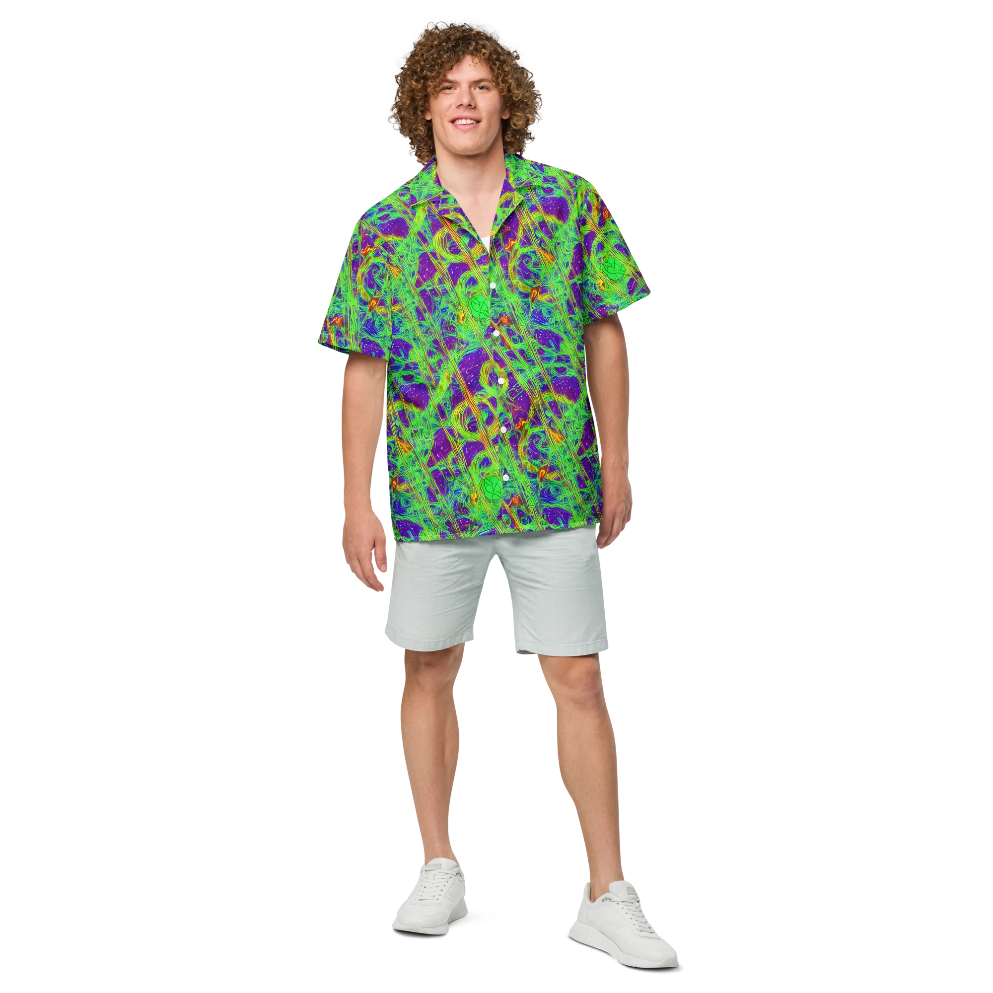 Wild Neon on Button Shirt — Front