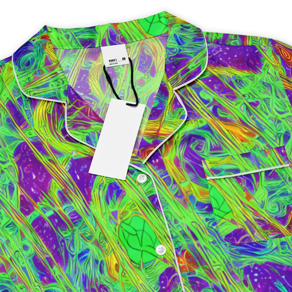 Wild Neon on Women's Short Sleeve Pajama Top — Product details