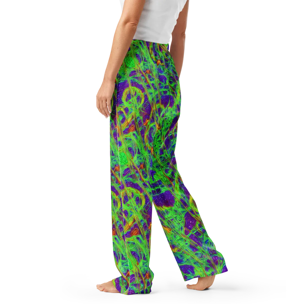 Wild Neon on Women's Pajama Pants — Left