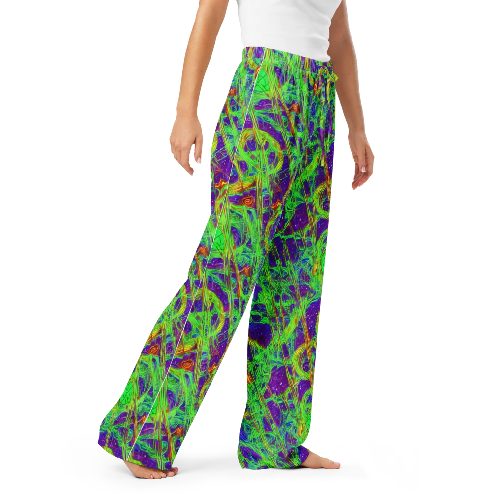 Wild Neon on Women's Pajama Pants — Right Front