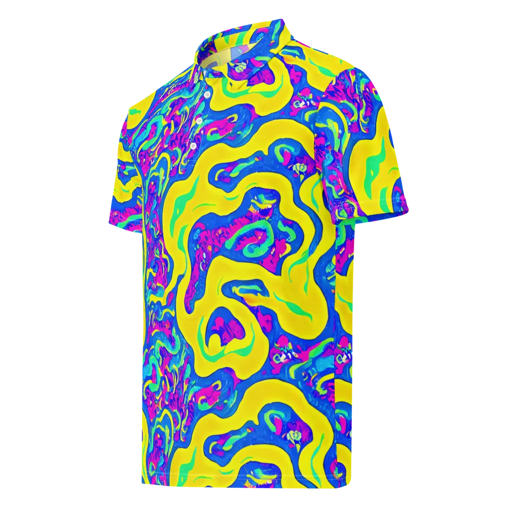 Fevered Flow on Men's Slim Fit Polo Shirt — Left Front