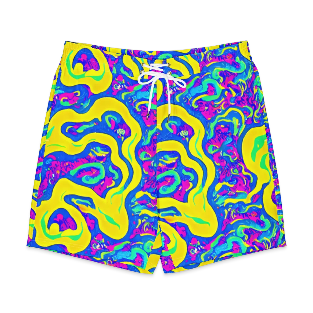 Fevered Flow on Men's Board Shorts — Front