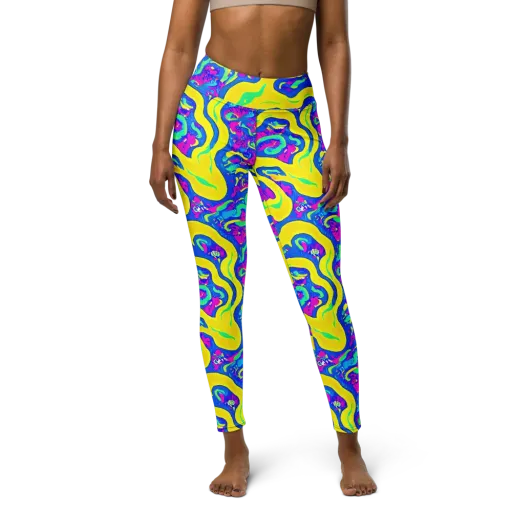 Fevered Flow on a Yoga Leggings