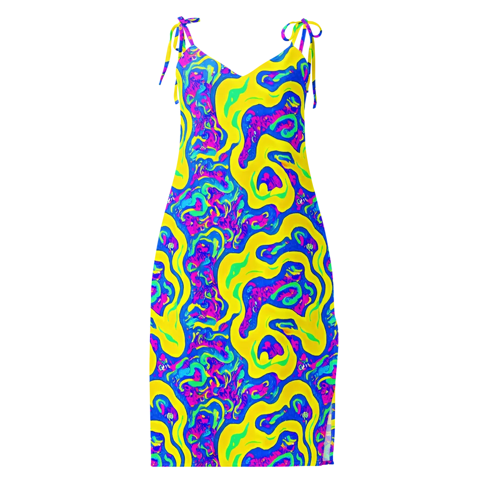 Fevered Flow on Slip Dress — Front