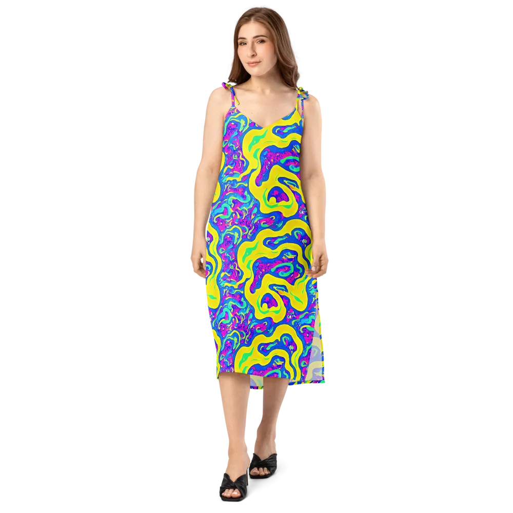 Fevered Flow on Slip Dress — Front